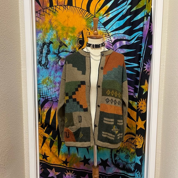 🌈 Lovely Vintage wool art cardigan - Picture 2 of 11